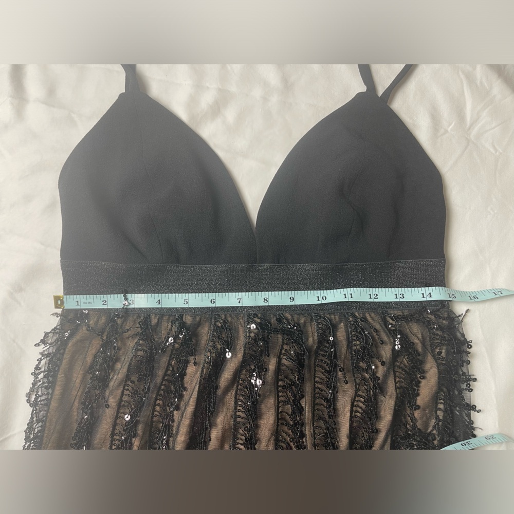 COSMOPOLITAN x Dress the Population Rihanna Fringe Babydoll Mini Dress, Size XL - Picture 11 of 15